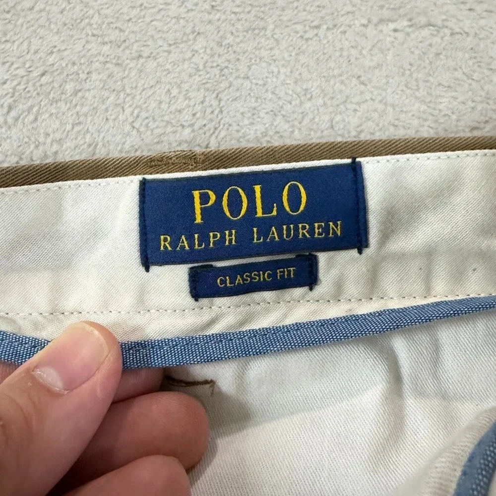Polo Ralph Lauren Chino Pants Mens 50x34 Tan Classic Fit Stretch Cotton Twill